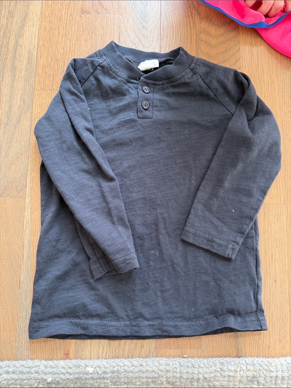 Jamie Kay Black Long-Sleeve Henley Top